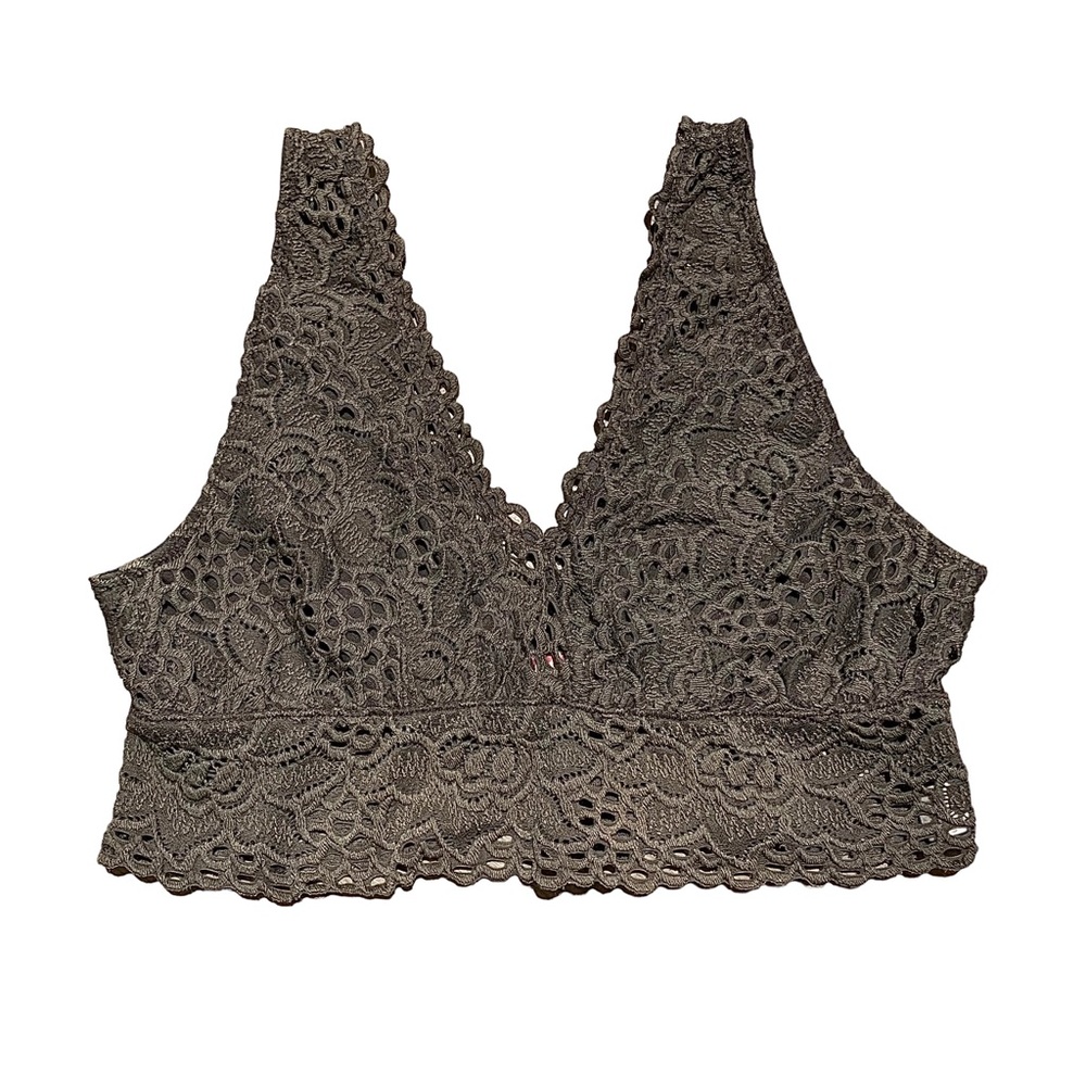 Altar’d State Grey Lace Bralette Size M